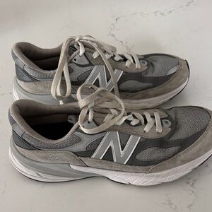 New Balance Gray and White Athletic Shoes